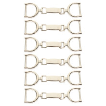 6Pcs Alloy Chain Buckle Silver Metal Clip Buckle for Belts Accessories