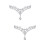 2Pcs Silver Wedding Frontlet Rhinestone Bridal Forehead Chain Charm 7