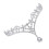 2Pcs Silver Wedding Frontlet Rhinestone Bridal Forehead Chain Charm 10