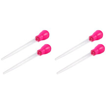 4Pcs Pink Fish Tank Cleaner Aquarium Pipette Durable Cleaning Tool