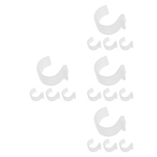 16Pcs White Plastic Curtain Clips with Anti-Slip Pads for Home