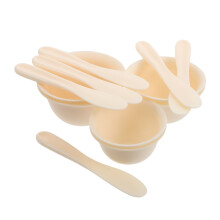 12Stk Tpe Gesichtsmasken Mischschalen Mit Spatel Und , Beige