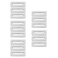15Pcs Silver Tub Overflow Cover Plate Decorative Sink Overflow Cap