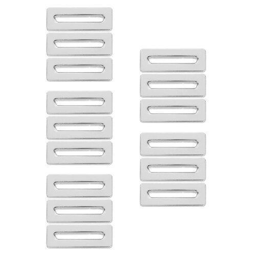 15Pcs Silver Tub Overflow Cover Plate Decorative Sink Overflow Cap