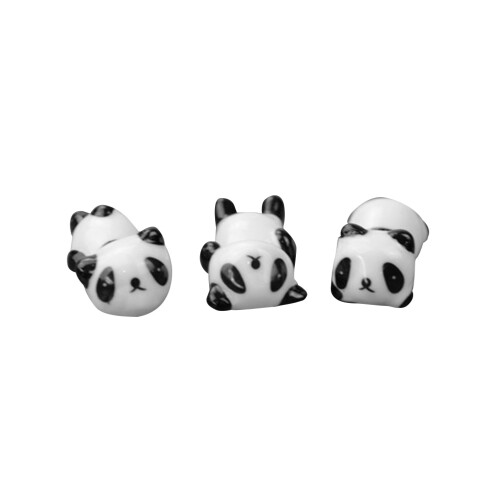 6Pcs Ceramic Panda Chopstick Holders Multi Color Pillows 1