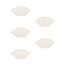 5Pcs White DIY Xuan Paper Fans for Calligraphy and Handheld Painting