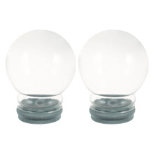 2Pcs Clear Mini Snow Globes Glass Domes for DIY Party Favors
