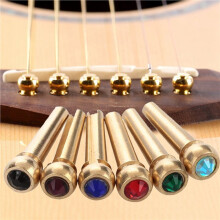 6 Stuks Messing Brugpennen voor Akoestische Gitaren Vaste Snaarnagels voor 6- en 12-Snarige Instrumenten Verbeterde Toon en Stabiliteit