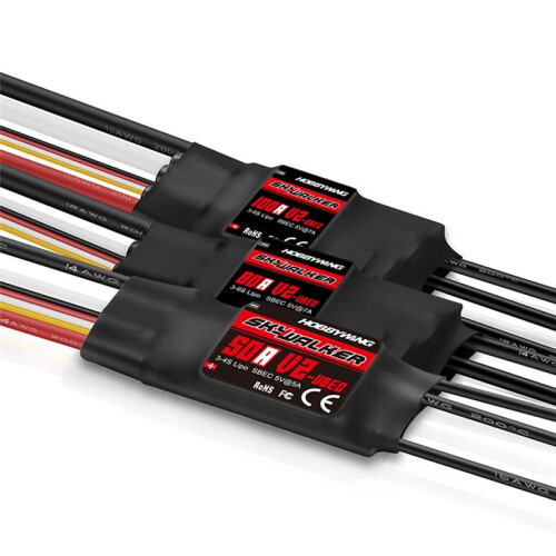 Skywalker 50A V2 ESC Speed Controller with UBEC for RC Airplanes Helicopter 50A 2