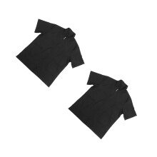 2Pcs Black Hair Dye Clothes Short Sleeve Workwear for Man and Woman
