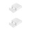 2Pcs Ps Waterproof Wall Socket Cover White Home Use Splash Protector 6