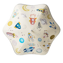 Cute Cartoon Umbrella UV Protect Umbrella Kids Sunny and Rainy Long Umbrel Spacecraft