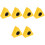 6Pcs ABS Microphone Logo Flags Yellow Triangle for Mic Station Use 3