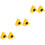 6Pcs ABS Microphone Logo Flags Yellow Triangle for Mic Station Use 5