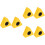 6Pcs ABS Microphone Logo Flags Yellow Triangle for Mic Station Use 6