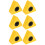 6Pcs ABS Microphone Logo Flags Yellow Triangle for Mic Station Use 8