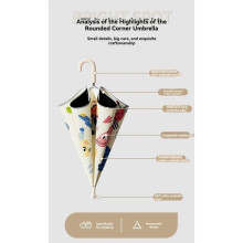 Cute Cartoon Umbrella UV Compact Umbrella with Reflective Strip Children'S Umbrella Angel Princess