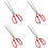 4Pcs Anti-Slip Silicone Tip Crab Clips Multi-Function Long Tongs 4
