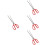 4Pcs Anti-Slip Silicone Tip Crab Clips Multi-Function Long Tongs 5