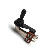 3-Weg Gitaarschakelaar, Metalen Gitaar-Pickup-Selector, Metalen Punt, L-Type, voor Elektrische Gitaaronderdelen, Zwart