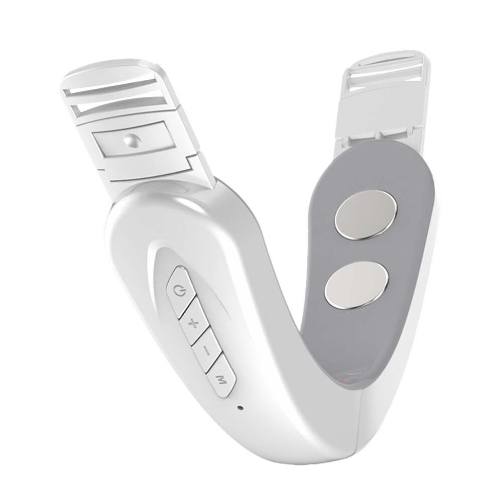 Electric Pulse Neck Massager With Heat, Intelligent Pain Relief Tool, TENS Relaxation Device With Stainless Steel Surface, Ergonomic U Shaped