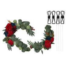 Kit di ghirlande floreali con base flessibile in filo di ferro, fiori artificiali in schiuma realistici con fascette per cavi riutilizzabili e