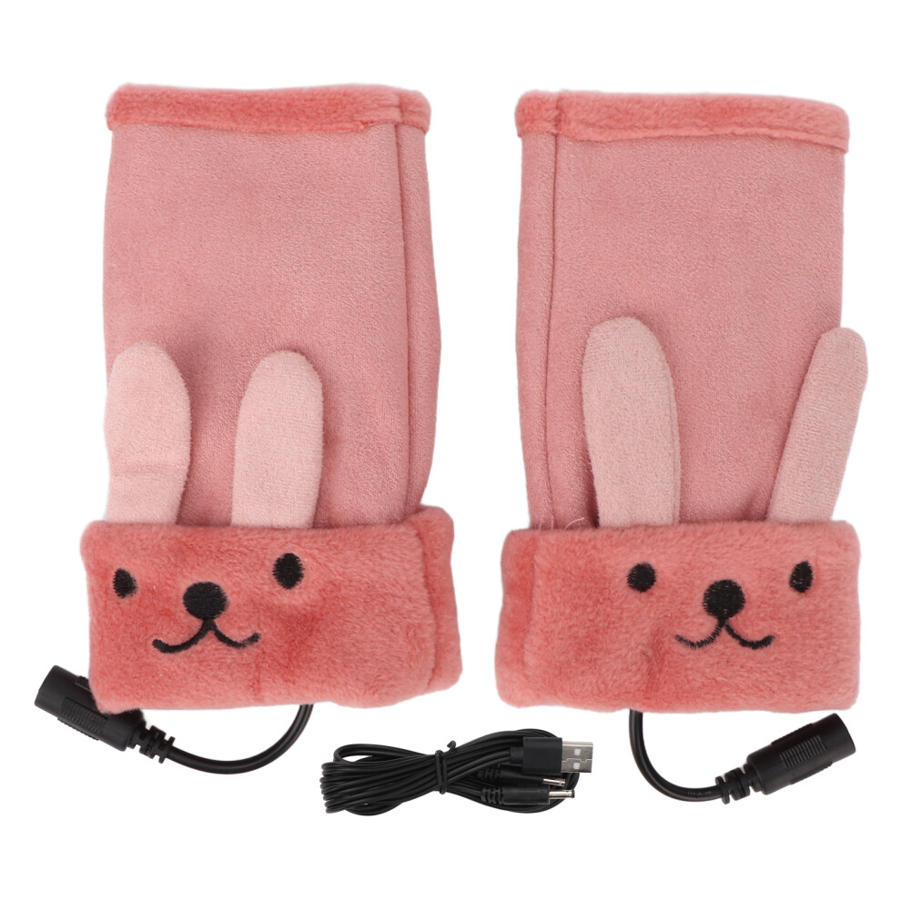 Long Lasting Warmth USB Heated Gloves Half Finger Design Heating Pads Fast Warming For Outdoor Enthusiasts