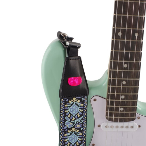 Axelremmar för Akustisk Gitarr, Broderade Axelremmar för Akustisk Gitarr, Elgitarrtillbehör, Blå 1