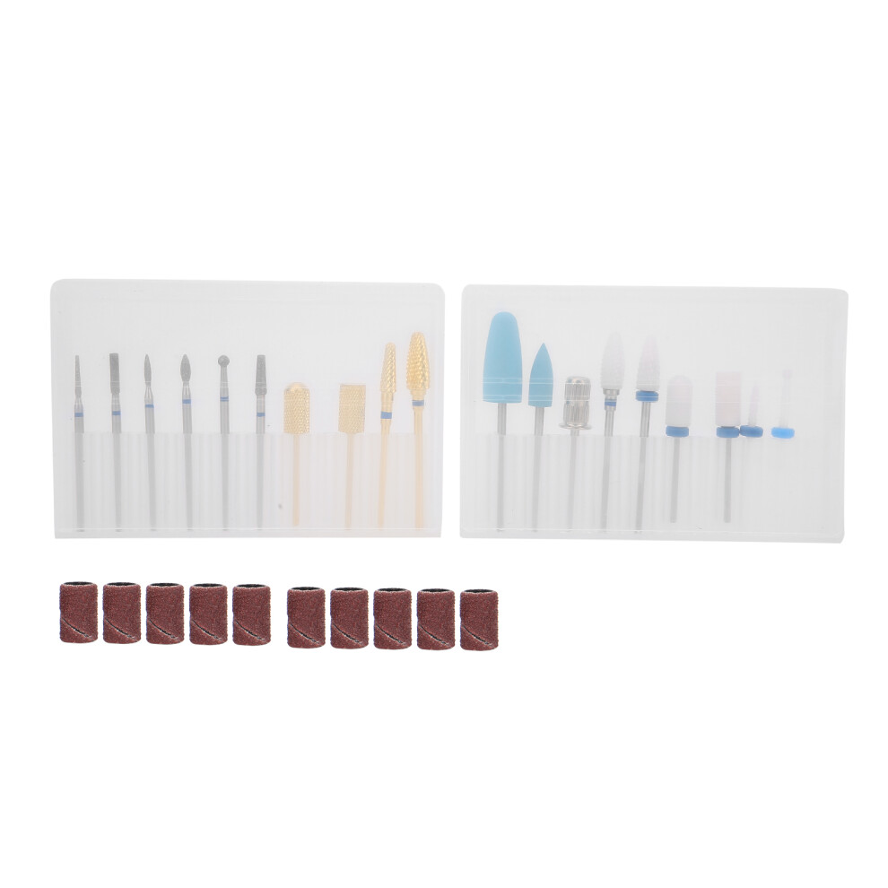 Nail Drill Accessories Versatile High Wear Resistance Bits for Manicure Pedicure Universal Fit Interchangeable Use for Gel and Acrylic Nail Polish