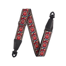 Acoustic Guitar Shoulder Straps Embroidered Acoustic Guitar Electric Guitar Strap Guitar Accessories Red