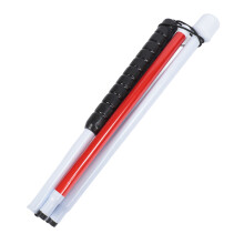 Foldable Aluminum Alloy Blind Cane with Rubber Handle, 4-Fold Mobility Stick