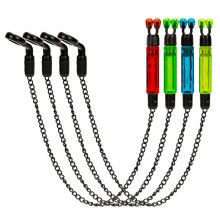 2pcs Bite Alarms Carp Fishing Swingers Bobbins for Fishing Alarm Indicator ,Chain Bite Alarm Fishing Tools Green