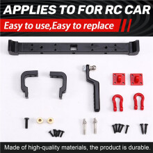 Metal Upgraded Rear Bumper Trailer Hook for MN Model 1/12 MN82 LC79 RC Car Parts Black