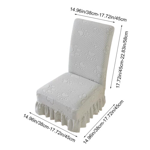 Coprisedia elasticizzato in spandex per sala da pranzo: sfoderabile, lavabile e compatibile con sedie standard. 2
