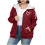 Felpa da donna oversize con cappuccio e zip intera foderata in pile 2