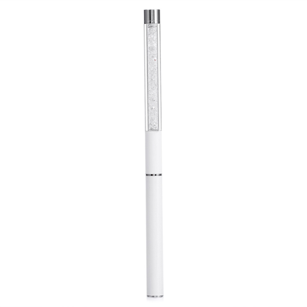 Professional Nail Tools For Ombre Effect, Featuring Shiny Rhinestone Handle And Transparent Protective Case, Suitable For Both Home And Salon Use