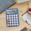 Calculator Office Calculators with Big Button, Standard Function Desktop Calculators, Pocket Basic Calculator for Home Deep Blue 7
