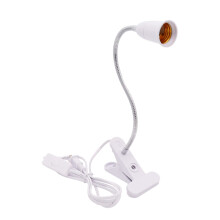 Odolný držiak na stolovú lampu s flexibilným hliníkovým drôteným krkom, nastaviteľný vypínač, E26/E27, pevná svorka na objímku, kovové