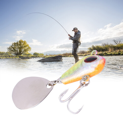 Casting Spinner Bait Tail Spinner Μεταλλικό σώμα Περιστρεφόμενη λεπίδα Sonic Spin Action Εξαιρετικό 2