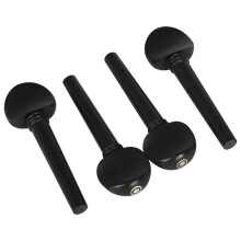 Lot de 4 Chevilles de Violon en Bois D'Ébène, Accessoires de Rechange pour Violon 4/4
