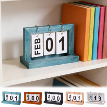 Ξύλινο Ημερολόγιο Επιτραπέζιου Χώρου με Αναδιπλούμενο Σχέδιο για Διακόσμηση