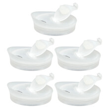 Juego de 5 tapas de repuesto para jarra de agua, de polipropileno blanco apto para uso alimentario, para uso doméstico.