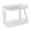Wall-Mounted White Plastic Double Shelf for Bathroom 5