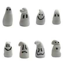 8 stuks glow-in-the-dark decoraties, Halloween harsfiguurtjes, feestdecoratie voor binnen en buiten.