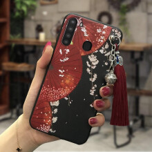 Handyhülle kompatibel mit Samsung Galaxy A21/SM-A215U – Weiche TPU-Rückseite im chinesischen Stil, stoßfest, wasserdicht, staubabweisend und mit