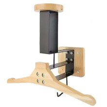 Motorcycle Wooden Helmet Holder Wall Mount Multipurpose Rack and Storage Shelf for Cycling Football Skiing Gear