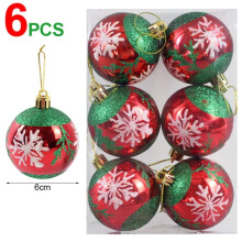 Bruchsichere 6-cm-Weihnachtskugeln aus Kunststoff, farbig und glitzernd, für den Weihnachtsbaum – 6/12/24 Stück