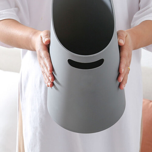 Small Grey Plastic Trash Can | 19.5x24.5x15.5cm, Compact Waste Bin 2