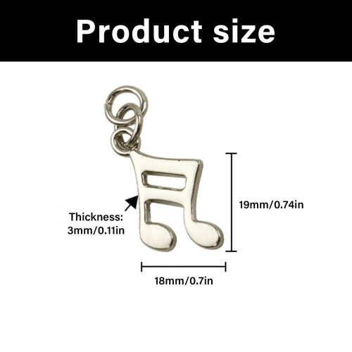Music Note Charm Pack Metal Jewelry Accessory 6 pcs 2