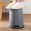Small Grey Plastic Trash Can | 19.5x24.5x15.5cm, Compact Waste Bin 5